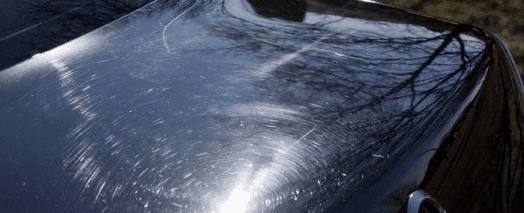 Side-by-side comparison of car wash vs professional detailing results